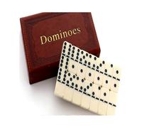 1 Set Domino in Durable Brown Wooden Box Domino Tiles Classic Numbers Table Game for Boys Girls Party Favors