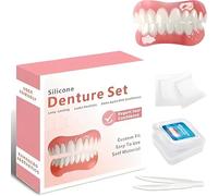 1 Set Facette Dentaire Cosmétique, Dentier Provisoire Avec Palais, Prothese Dentaire, Pour Blanchiment Des Couvrir Les Dents Imparfaites(A)