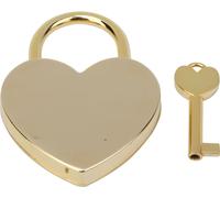 1 Set Heart Lock Metall Vintage Padlock Haushaltshandwerksvorräte mit Schlüssel 45x59 mmimitieren Gold
