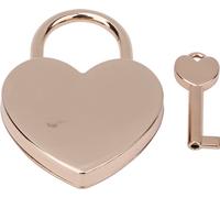 1 Set Heart Lock Metall Vintage Vorhängeschloss Haushaltshandwerksvorräte mit Schlüssel 45x59 mmrose Gold