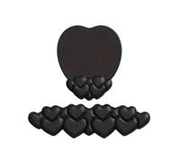 1 Set Heart Shape Mouse Pad With Gel Filled Wrist Rest - Ergonomic Keyboard Support Non-Slip Repose-poignet bureau(Black)