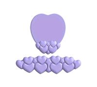 1 Set Heart Shape Mouse Pad With Gel Filled Wrist Rest - Ergonomic Keyboard Support Non-Slip Repose-poignet bureau(Purple)