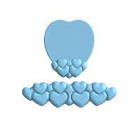 1 Set Heart Shape Mouse Pad With Gel Filled Wrist Rest - Ergonomic Keyboard Support Non-Slip Repose-poignet bureau(Blue)