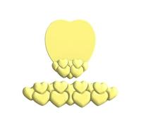 1 Set Heart Shape Mouse Pad With Gel Filled Wrist Rest - Ergonomic Keyboard Support Non-Slip Repose-poignet bureau(Yellow)