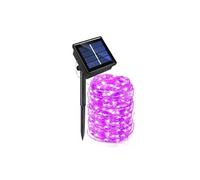 1 Set LED Guirlande Lumineuse Electrosolaire et Etanche avec 330 Lampes pour l'Espace Extérieur 20 m - Rose