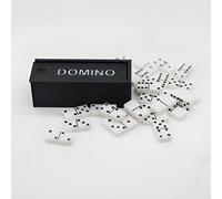1 Set Mini Domino Modèle Avec Boîte de Rangement, Modèle Miniature de Domino Noir En Boîte, 28pcs Mini Tuiles de Domino Réalistes, Accessoires de Collection de Maison Modèle Dominos avec boîtesPLA