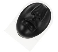 1 Set Modèle de Visage Silicone Noir pour Perçage Bouche et Nez | Taille Réelle, Surface Lisse, avec Support, pour Écoles, Centres et Apprentis du Piercing