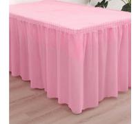 1 set Nappe rectangulaire et jupe de table, ensemble décoratif PEVA imperméable anti-huile anti-tache pour mariage, fête d'anniversaire, Thanksgiving, Noël, Nouvel An Taille UniqueUnicolorePEVA