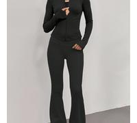 1 set Nouvelle Tenue de Yoga Extérieure pour le Printemps & l'Été, Cintrage de la Taille & Levage des Fesses, Conception Sportive Confortable Respirante et Ajustée L,M,S,XL,XSUnicolorePolyester,Tissu 