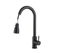 1 Set Of Kitchen Sink Cold And Hot Pull-out Stainless Steel Faucet With Three-speed Switch And Rotatable Water Outlet Mode(G3/8)