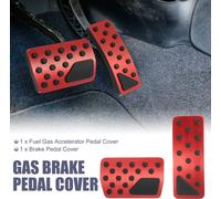 1 Set Pédale frein Cache d'essence d'accélérateur Cache pour Voiture Rouge