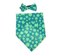 1 Set Pet Saint Patrick's Day Costume of Cat Bow Tie Bandanas Festival Party Party Accessoires pour Chiens et Chats Confortables