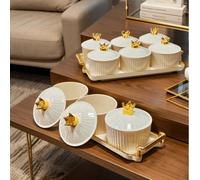 1 set Plateau et plateau à collation avec design de couronne, rangement pour collations, bonbons, fruits séchés, biscuits. Décoration pour mariage et événement L,M,SBlocs de couleur,BaroquePolystyrène