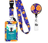 1 Set Porte Badge Retractable, 7 x 11 cm Porte Cartes avec Cordon Tour de Cou, Mousqueton Enrouleur, Porte Clé, Porte Carte Identification Imperméable pour Caméra Téléphone Carte de Visite (A)