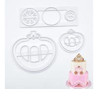 1 SET Princess carriage pumpkin shape Cookie Fudge Cutter Mould Cartoon Home Kitchen Biscuit Printing Stamp Tools 3D Pressing Frosting Fondant Cutter