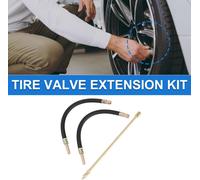 1 Set Prolongateur De Valve De Pneu En Cuivre À 180 Degrés Avec Adaptateur De Gonflage De Valve De Pneu Flexible 250mm Pour Voiture Moto Camping-Car Camion Vélo