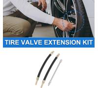1 Set Prolongateur De Valve De Pneu En Cuivre À 180 Degrés Avec Tige De Valve Flexible De 210mm Pour Voiture Moto Camping-Car Camion Vélo