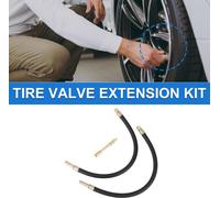 1 Set Prolongateur De Valve De Pneu En Cuivre À 180 Degrés Avec Tube Souple En Plastique 350mm Prolongateur De Valve De Pneu Pour Voiture Moto Camping-Car Camion Vélo