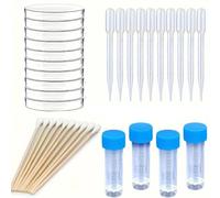 1 Set Scientific Research Laboratory,Microbial Colony Observation Experiment,Disposable Petri Dishes (Agar Not Included)