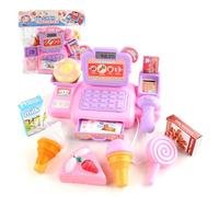 1 Set Shopping Caissier Jouets Jeu de Rôle Kit pour Enfants Caisse Enregistreuse Playset Supermarché Checkout Jouet avec Son Et Lumière