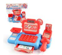 1 Set Shopping Caissier Jouets Jeu de Rôle Kit pour Enfants Caisse Enregistreuse Playset Supermarché Checkout Jouet avec Son Et Lumière