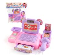 1 Set Shopping Caissier Jouets Jeu de Rôle Kit pour Enfants Caisse Enregistreuse Playset Supermarché Checkout Jouet avec Son Et Lumière
