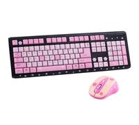 1 Set Souris Filaire Clavier Combos pour Desketop Portable NotebookCute Dessins Animé Motif De Chat Rose Fille Clavier et Ensemble