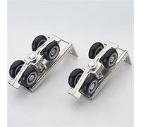 1 Set Stainless Steel Sliding Door Roller Bear 30KG Home Room Wardrobe Wood Door Hanging Wheels for Furniture Hardware Wheel