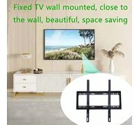 1 set, Support mural fixe pour TV, Pour TV de 26 à 63 pouces, Support mural fin pour TV, Pour écrans TV plats ou incurvés jusqu'à 30 kg Taille UniqueFer