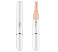 1 Set Tondeuse À Sourcils Électrique Double Lame Tondeuse À Sourcils Tête Pivotante Épilateur Facial Avec Peigne De Toilettage Rasoir Rechargeable Pour Femmes Lèvres Blanc