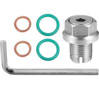 1 Set Vis Vidange M14.1-1.25 x 15mm Voiture Bouchon Carter d'huile Kit 2 O Ring 2 Joints