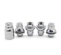 1 Set Voiture Chrome Vis de Roue Anti-vol à vis Verrouille de Verrouillage de Bloc-écrou pour Mitsubishi Pajero Sport Outlander Lancer Galant ASEX FD027 DKEKE
