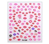 1 Sheet Fashion Nails Art Decals Valentine's Day Manicure Decors With Cartoon Lips Patterns Nails Salon Accessories Kids Nail Art