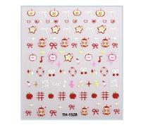 1 Sheet Fashion Nails Art Decals Valentine's Day Manicure Decors With Cartoon Lips Patterns Nails Salon Accessories Kids Nail Art