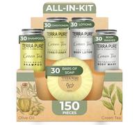 1-Shoppe All In-Kit Options Services et Accessoires | Articles de toilette de taille d'hôtel de voyage en vrac | Terra Pure Eco Botanics Desert Breeze, Terra Pure - Thé vert