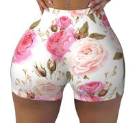 1 short d'entraînement, de course à pied pour femme, doux et confortable pour la gym, l'athlétisme, Noir , XXL Taille courte