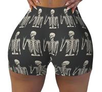 1 short d'entraînement, de course à pied pour femme, doux et confortable pour la gym, l'athlétisme, Noir , XXL Taille courte