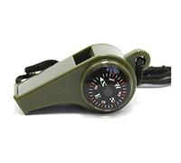 1 sifflet de Survie 3 en 1 avec Boussole et thermomètre, Multifonction pour Le Camping, la randonnée, Les activités en Plein air, Couleur aléatoire