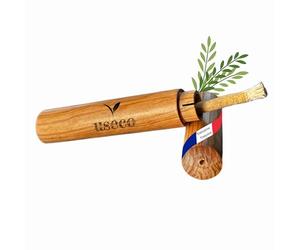 1 Siwak + 1 étui bois - Transformez votre sourire - Alternative 100% naturelle et non toxique à la brosse à dent - Réduit la sensibilité dentaire et les tâches - Blanchie et Désinfecte