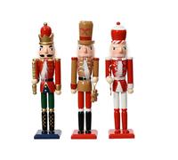 1 SOLDATINO SCHIACCIANOCI NATALIZIO ROSSO H22CM MODELLO ASSORTITO DECORAZIONI ADDOBBI NATALE