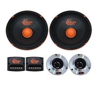 1 SP AUDIO SP-EM6.5 KIT, kit 2 voies 16,5 cm, 200 W RMS, 400 W max, 4 ohms, 2 midrange, 2 tweeters, 2 crossover, 1 kit