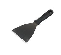 1 spatule à gâteau en acier inoxydable avec manche en plastique noir, mini spatule de service professionnelle, petite pelle à tarte, pelle à pizza pour brownie, biscuit, lasagne, crêpes ou gâteau