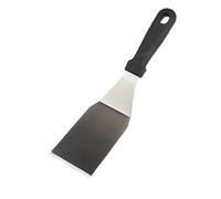 1 spatule à gâteau en acier inoxydable avec manche en plastique noir, mini spatule de service professionnelle, petite pelle à tarte, pelle à pizza pour brownie, biscuit, lasagne, crêpes ou gâteau