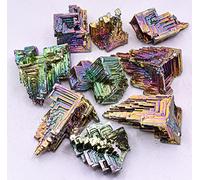 1 spécimen arc-en-ciel bismuth bi-cristal jusqu'à 99,99 % pur naturel irisé étincelant 83 éléments métalliques de table périodique éducation scientifique décoration de collection minéral