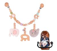 1 Spirale d’activité Bébé Jouet poussette arche d’éveil, chaîne de poussette en bois pour filles et garçons