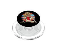 1 Squelette de Bikini Pin Up - Art rétro Gothique Plage PopSockets PopGrip pour MagSafe
