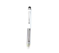 1 stylo à bille 3 en 1 blanc, lampe de poche LED, écran tactile et stylo à bille LED