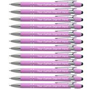 1 stylo à bille personnalisé en métal avec style traditionnel - stylo à encre noire personnalisé avec gravure de nom - avec logo ou message - cadeau exquis et créatif - 6/12 pièces par pack. Idéal pou