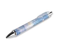 1 stylo à bille rechargeable noir magique fleur de lotus - Pointe fine de 0,5 mm - Encre liquide à séchage rapide - Prise en main confortable - Rétractable et format de poche - Pour journal, prise de