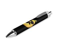 1 stylo à bille rétractable à encre bleue avec motif banane, moustache, lunettes de soleil et fruits